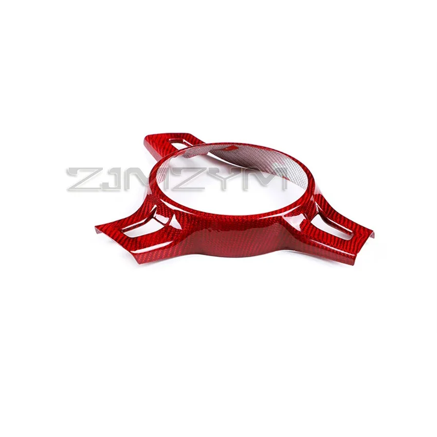 Copertura del telaio decorativo del volante dell'auto aggiornata per Porsche 911 Boxster 2010-2015 Accessori auto per auto in vera fibra di carbonio