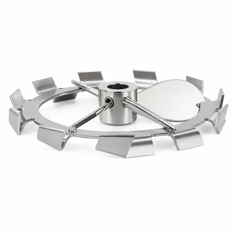 304 Stainless Steel High Shear 3 Blade Dispersion Impeller 150mm Mixing Blade with M8 Set Screw Integrated Ring Industrial