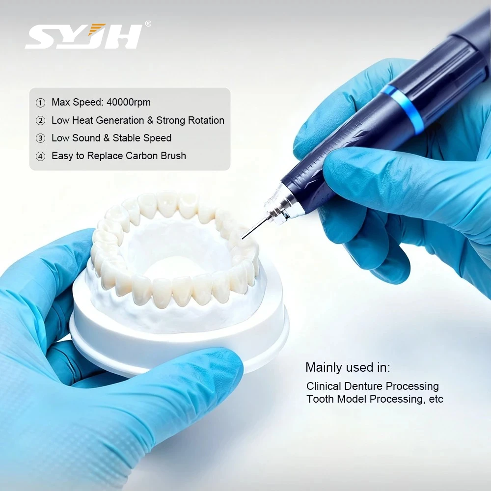 

SYJH Стоматологический бесщеточный микромотор 40000 об/мин Электрическая полировальная шлифовальная машина Микродвигатель 207 Блок управления Оборудование для стоматологической лаборатории