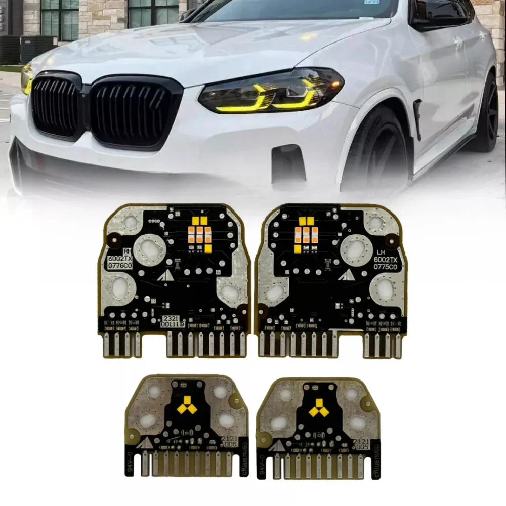 Blue Red Angel Eyes LED Boards For 2022 2023 BMW G01 G02 LCI X3 X4 X3M X4M F97 F98 LED Yellow Daytime Running Lights Headlight