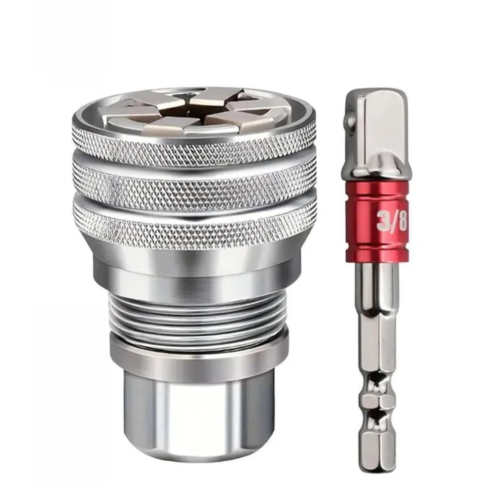 

Набор регулируемых ключей из 2 предметов, многофункциональный комплект адаптеров для шестигранных ключей с приводом 3/8 дюйма, диапазон 10-19 мм, ударный адаптер, универсальный инструмент