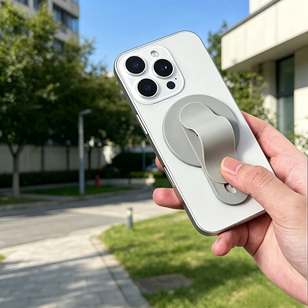 Universal Magnetic Magsafe Cell Phone Grip Holder Finger Ring Magnet Grip Talk Stand Foldable Adjustable Mobile Phone Stand