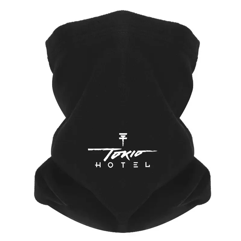 Белый TOKIO HOTEL японский символ ниже мужчин ветрозащитный шарф маска шеи гетры шляпа женская кепка головной убор уличный сохраняет тепло зиму мульт