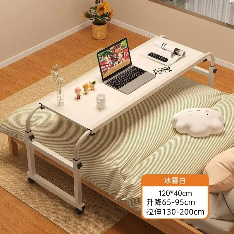Bed small table bedroom lazy cross bed table liftable student study table removable study desk