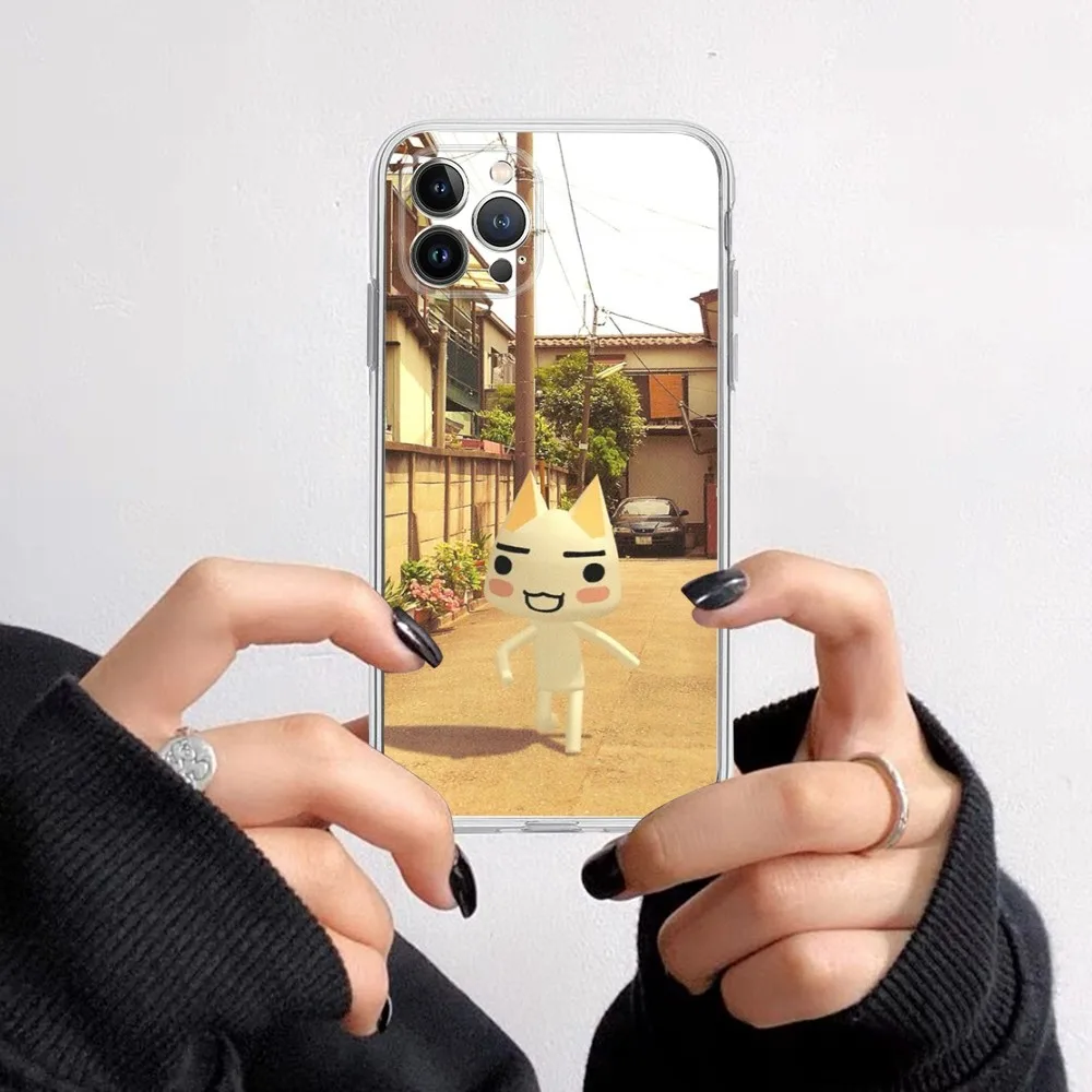 INS Cute Toro Inoue Cat  Phone Case for iPhone 15 8 7 6 6S Plus X SE 2020 XR XS 14 11 12 13 Mini Pro Max Mobile Case