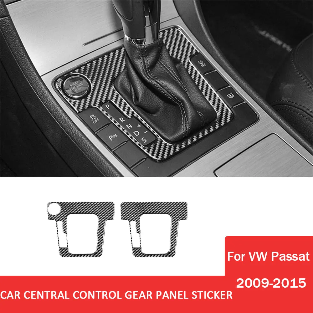 

for Volkswagen VW Passat 2009-2015 Car Central Control Gear Panel Trim Sticker Carbon Fiber Cover Auto Interior Accessories