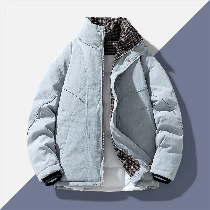 

Мужская теплая куртка Sli American Trend: новая модель свободного кроя с воротником-стойкой, из хлопка и полиэстера, для работы и повседневной носки