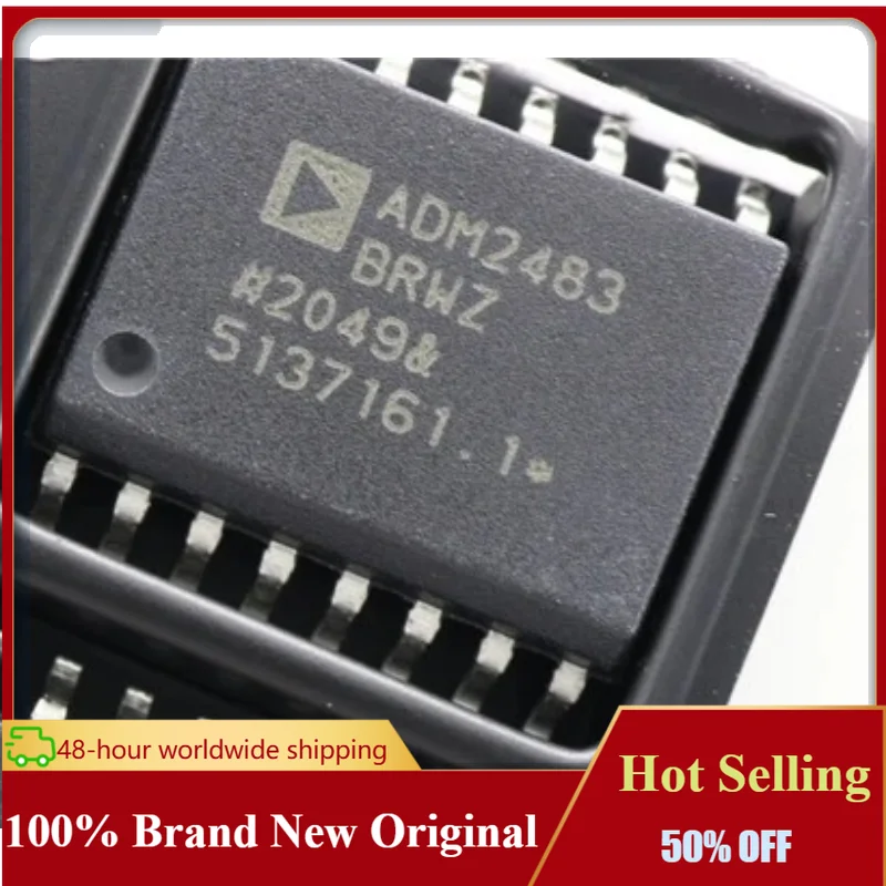 5PCS ADM2483 ADM2483BRWZ RS-485/RS-422 SOP-16 New Original IC Hot Selling