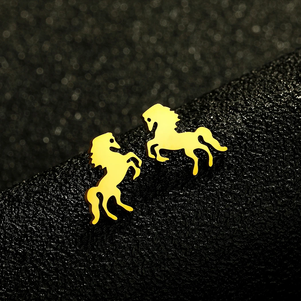 Cxwind Simple Laser Engraving Fashion Stainless Steel Earrings Horse  cut earrings, Study Earrings, earrings Birthday Gift