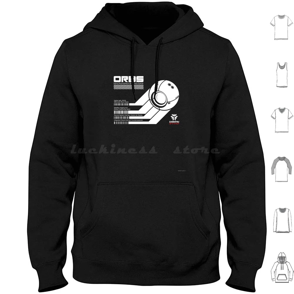 Camiseta Orbs: moletons traseiros manga comprida Neuromancer Sprawl
