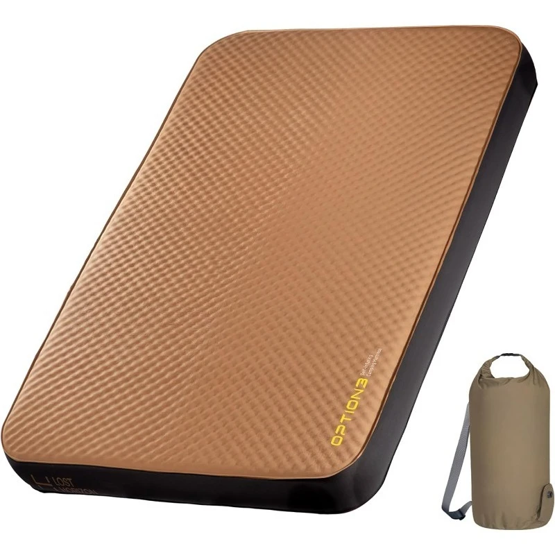 مرتبة تخييم هوائية وإسفنجية، وسادة نوم ذاتية النفخ، سميكة 4.5 بوصة، مع مضخة هواء، كاملة