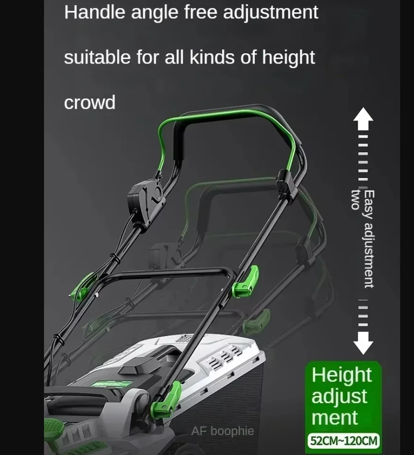 

220V BOAOFI Electric Lawn Mower, Hand-Pushed Grass Trimmer, Mini Household Lawn Edger, Rechargeable Cutting Machine CBA