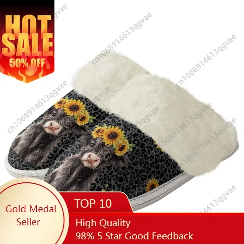 Christmas Scottish Style Santa Claus Slippers Mens Womens Home Cotton Plush Bedroom Keep Warm Custom Thermal Lightweight Slipper