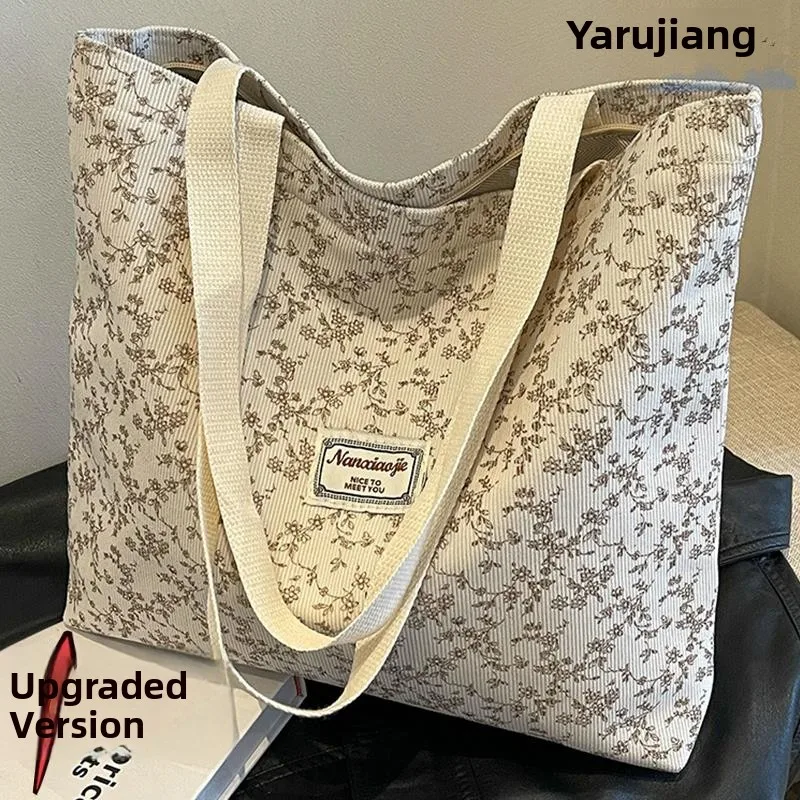 

Commute Canvas Tote Bag Women's New Convenient Outdoor Mommy Bag Student Extra Class Single oulder Handheld Bag Tote Bag