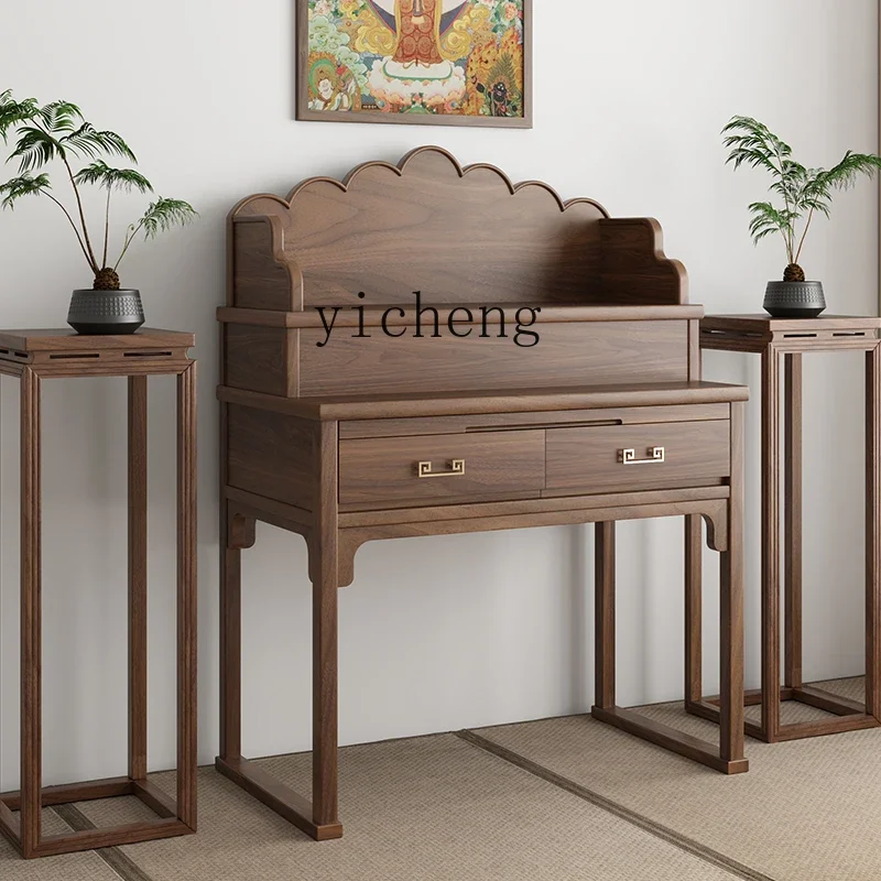 FX-1 new Chinese-style table incense table home modern living room incense table Buddhist hall black walnut altar