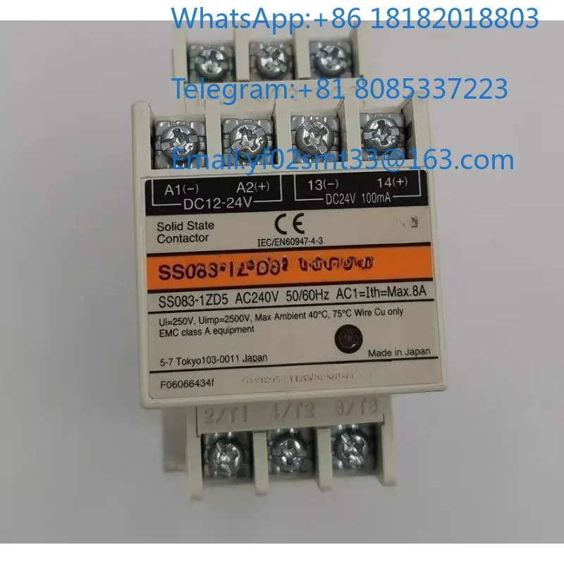 SS083-1Z-D5 8A Solid State Contactor Zero Cross Trigger 3P AC Load Controller For Industrial Oven Packaging Machinery  PLC
