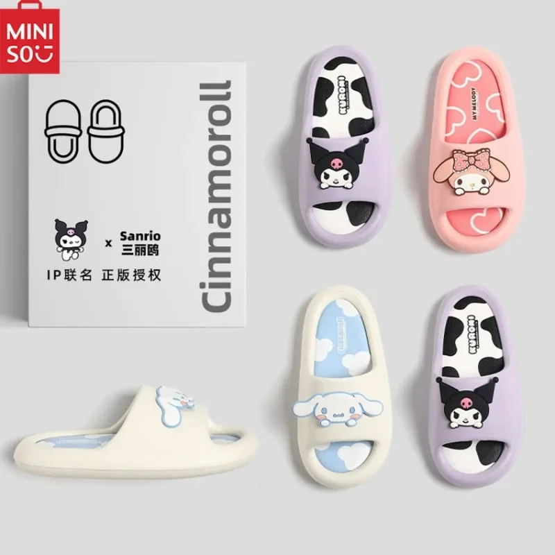 

Anime Sanrio Kuromi Cinnamoroll Cartoon Slippers My Melody Summer Nonslip Home Bathroom Sandals Parent-child Outdoor Beach Shoes