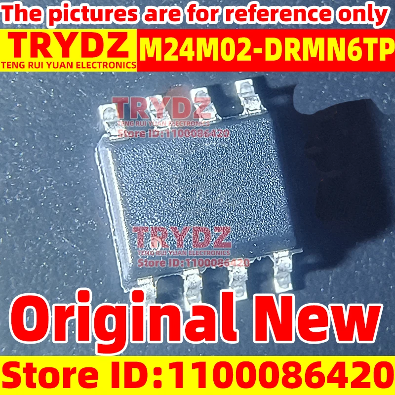 30-2pcs Original New M24M02-DRMN6TP SOP-8 2Mbit serial I2C bus chip IC