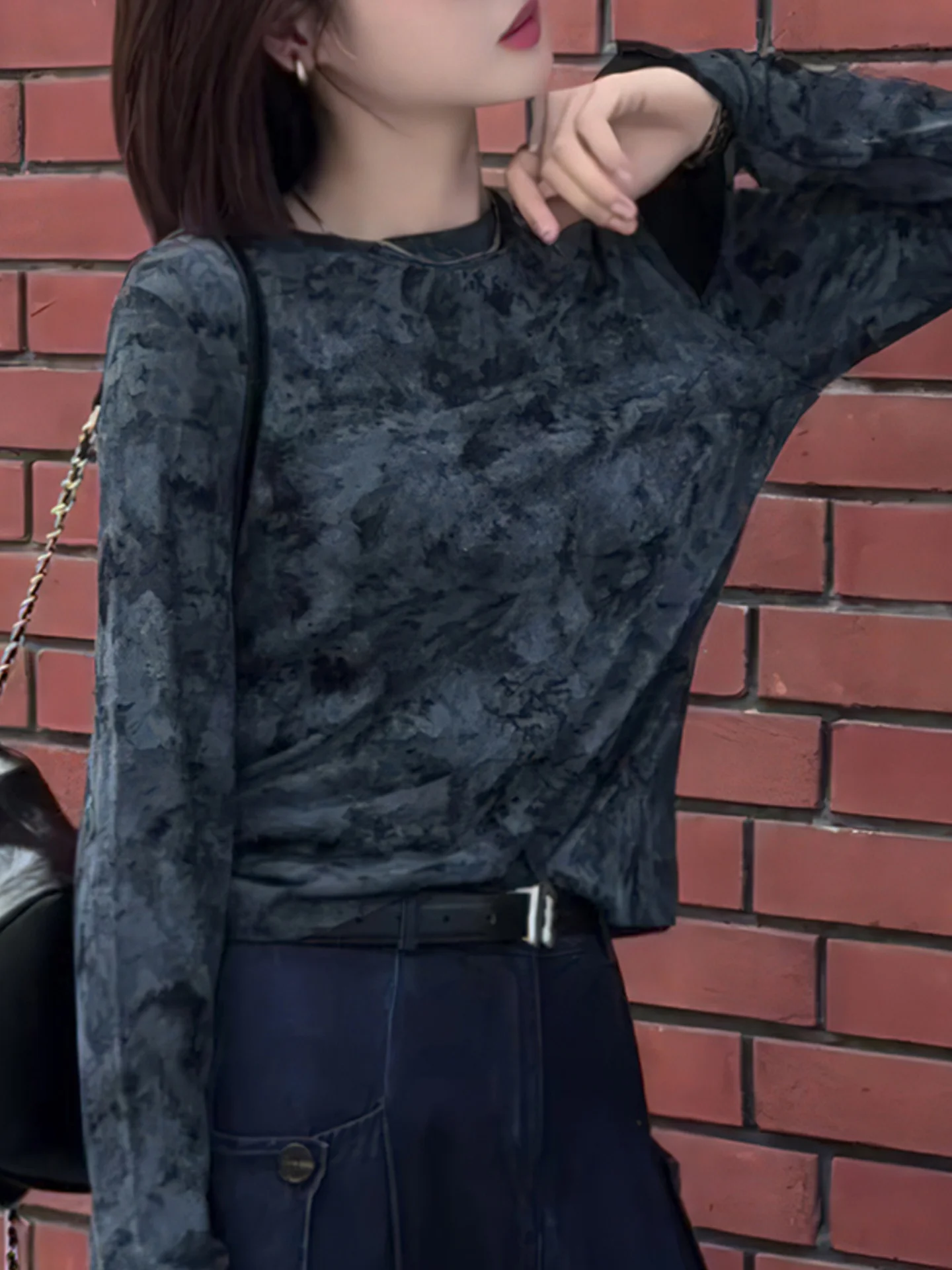 

Дышащая облегающая футболка с длинным рукавом, окрашенная, летняя, премиум-класса, для ношения под одеждой, базовая, для повседневной носки