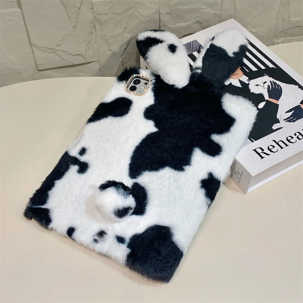 Cute 3D Plush Rabbit Case for iPad Pro11 2025 12.9 M2 M4 13" Case 10th 10.9 5th 6th 9.7 iPad 7 8 9 10.2 Air 4 5 6 7 8 mini Cover 5