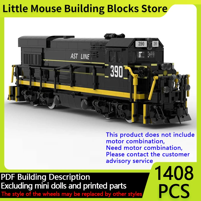 

City Car Model MOC Building Bricks U18B Diesel Locomotive Train Modular Technology Gifts Holiday Assemble Children Toys Suit