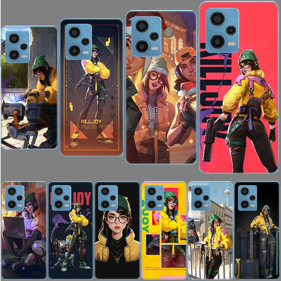 Valorant Killjoy Funda For Redmi Note 13 Pro 5G Plus 12 12C 10 10X 10C 10A 9 9T 9C 9A 8 8A 7 7A K70 K60 Pro 6 6A Xiaomi A2 Lite