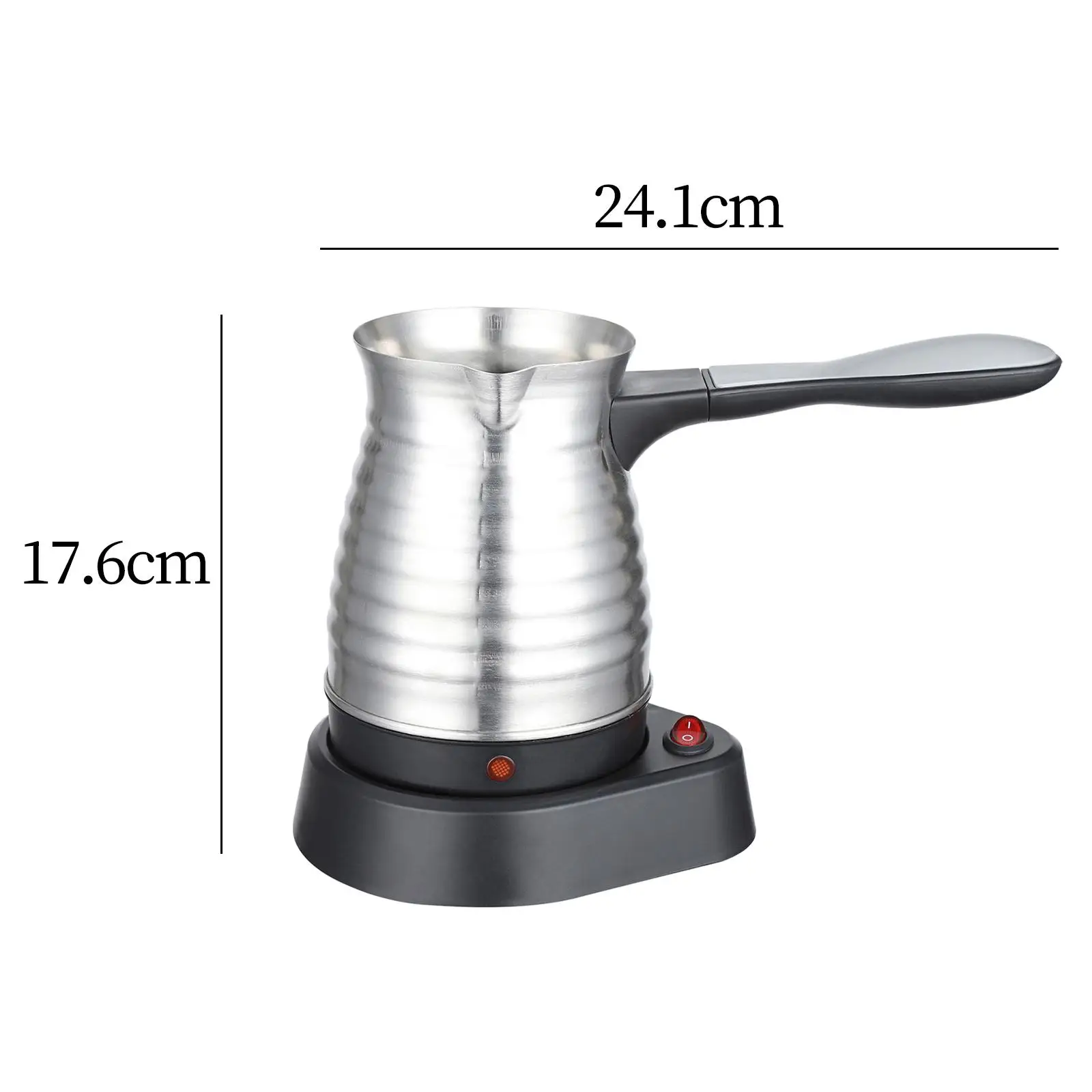 500ml Electric Turkish Coffee Pot Stainless Steel Coffee Kettle for Bar Cafe