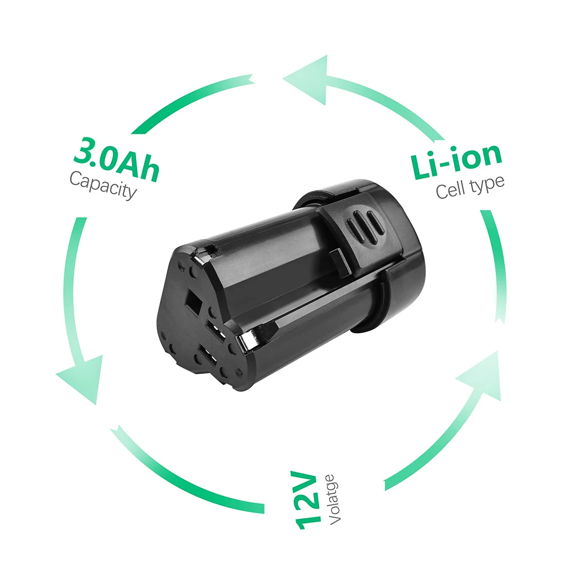 Powtree 12V 3000mAh RW9300 WA3503 Replacement Li-ion Battery For Worx WA3504 WA3505 WA3553 RK2515K2 Cordless Tool Power Battery