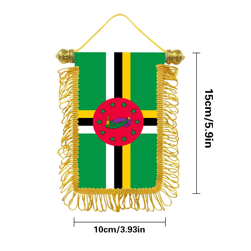 Dominic small hanging flag 10x15cm triangular flag car decoration hanging flag double-sided pattern with suction cup