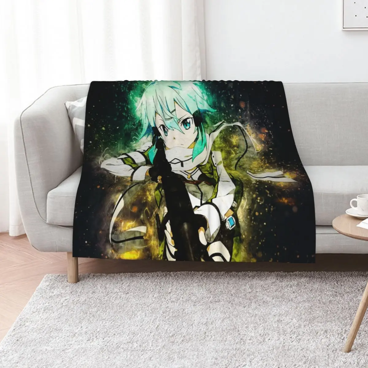 

Sinon Sword Art Online Throw Blanket Soft Plaid Travel Blankets Sofas Of Decoration Soft Big Blankets