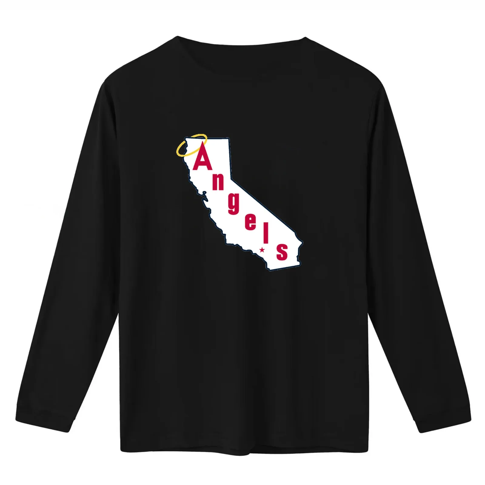 Throwback California Angels Baseball Logo T-Shirt Summer Casual Cotton Tee Oversized Streetwear Tops Vintage Graphic Print