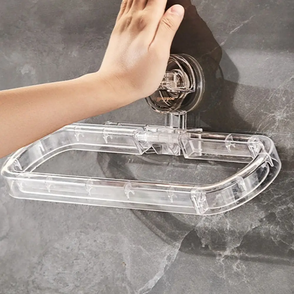 

Wall Mounted Suction Cup Paper Towel Holder Removable Reusable Fresh-Keeping Bag Film Storage Rack Rotatable Space Saving