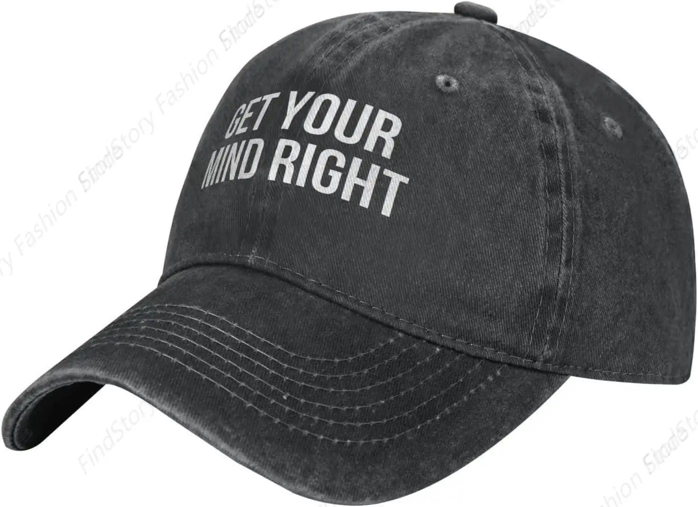 Get Your Mind Right Czapka z daszkiem Trucker Denim Golf Dad Hat Bawełna Regulacja Wędkarstwo Codzienne Sporty na świeżym powietrzu Podróże Wszystkie pory roku