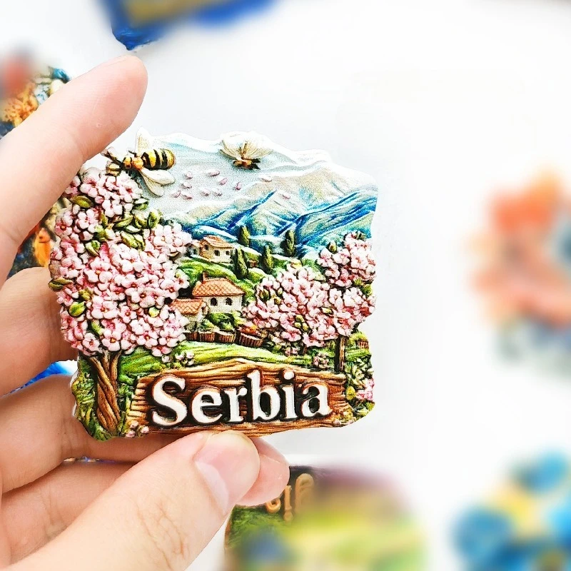 Serbian Fridge Magnet - 3D Travel Souvenir From Europe Cute Home Decor Unique Gift & Collectible Magnetic Art
