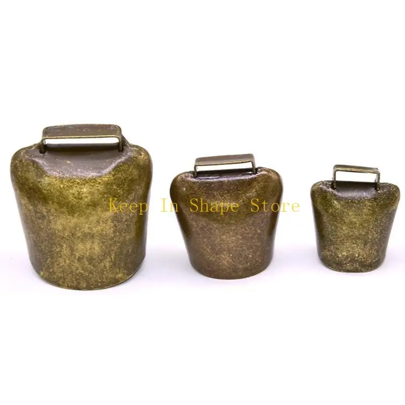 U1JC Metal Cow Bells for Horses and Sheep, Animal Anti-Lost Decor Craft Bells for Festive Xmas Tree Pendants Wind Chimes