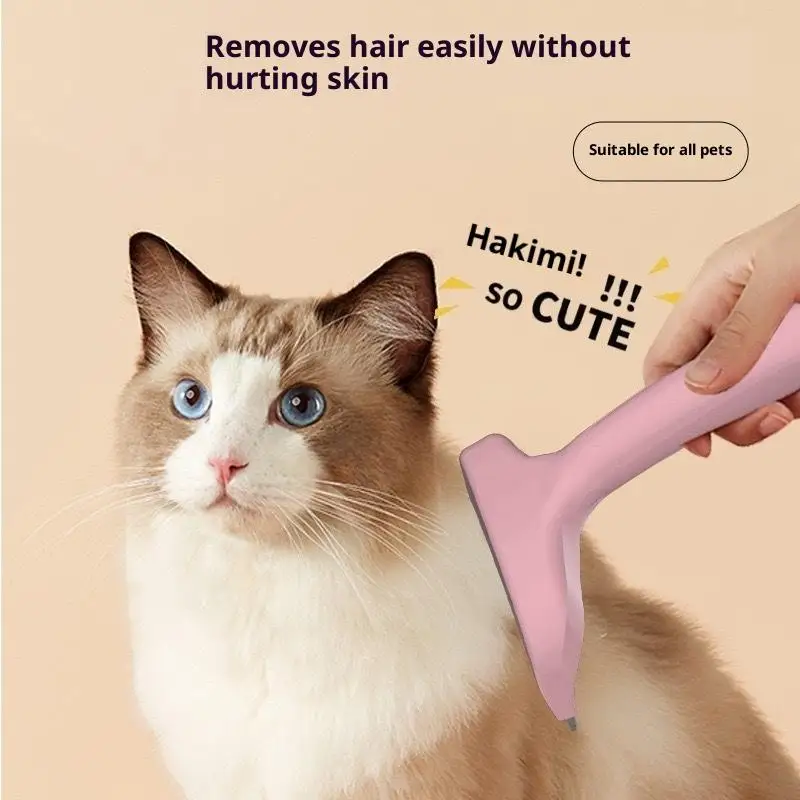 Dog Comb Knife for Dogs Deshedding Grooming Brush With 2 Blades Pet Hair Remover for Home and Professional Use