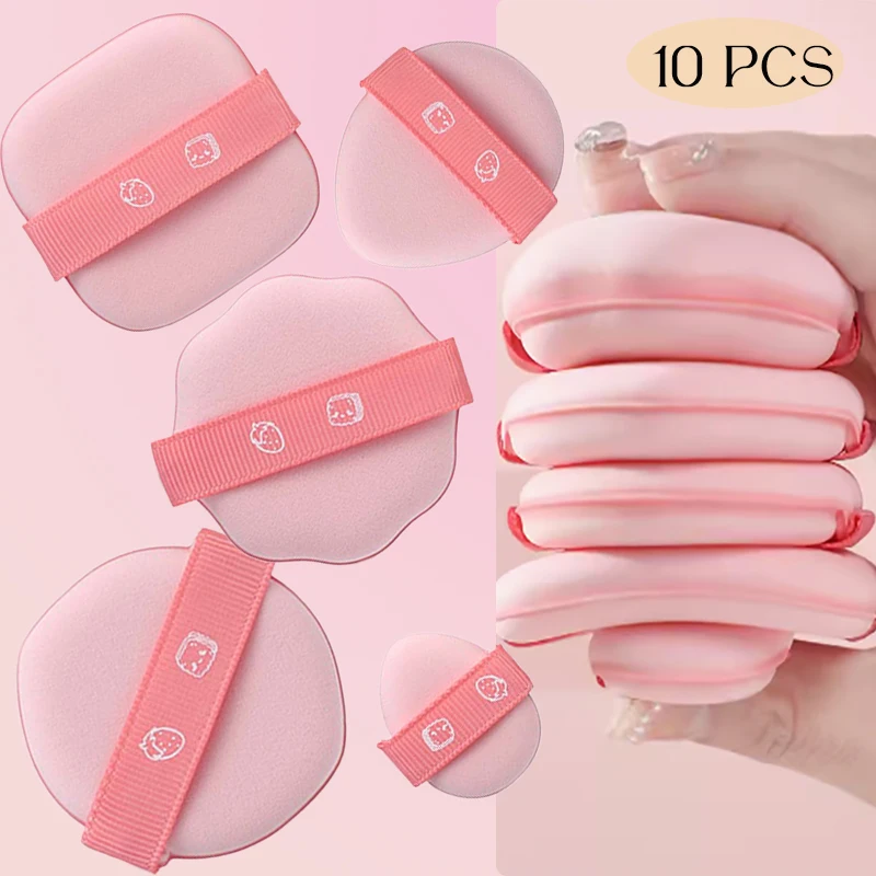 10pcs Soft Air Cushion Makeup Puff Small, Medium, Large Combination Set Foundation Concealer Sponge Powder Puff Face Makeup Tool