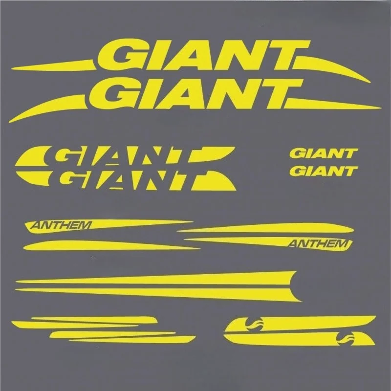 

Giant High-Vis Bike Frame Stickers - Heavy-duty waterproof 2D decals for road/mountain bikes & e-scooters.