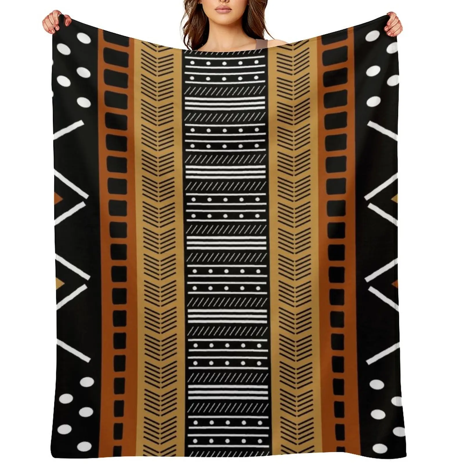 

Black African Mud Cloth Throw Blanket Hairys Blankets Sofas Of Decoration Nap Soft Plush Plaid Blankets