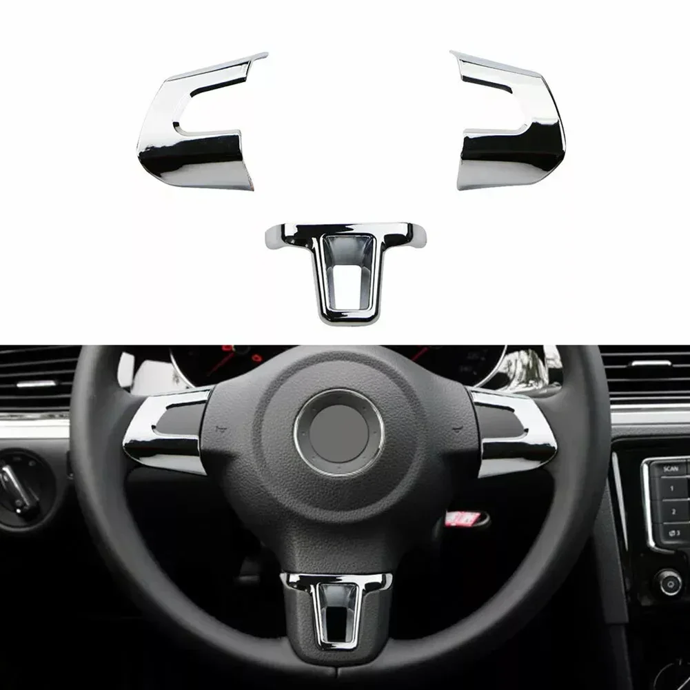 

Car Styling Chrome Steering Wheel Sticker Cover Sequin Trim For Golf 6 MK6 For MK5 1Pc/2Pc/3Pc Sticker Cover Trim Accessories