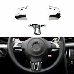 Car Styling Chrome Steering Wheel Sticker Cover Sequin Trim For Golf 6 MK6 For MK5 1Pc/2Pc/3Pc Sticker Cover Trim Accessories
