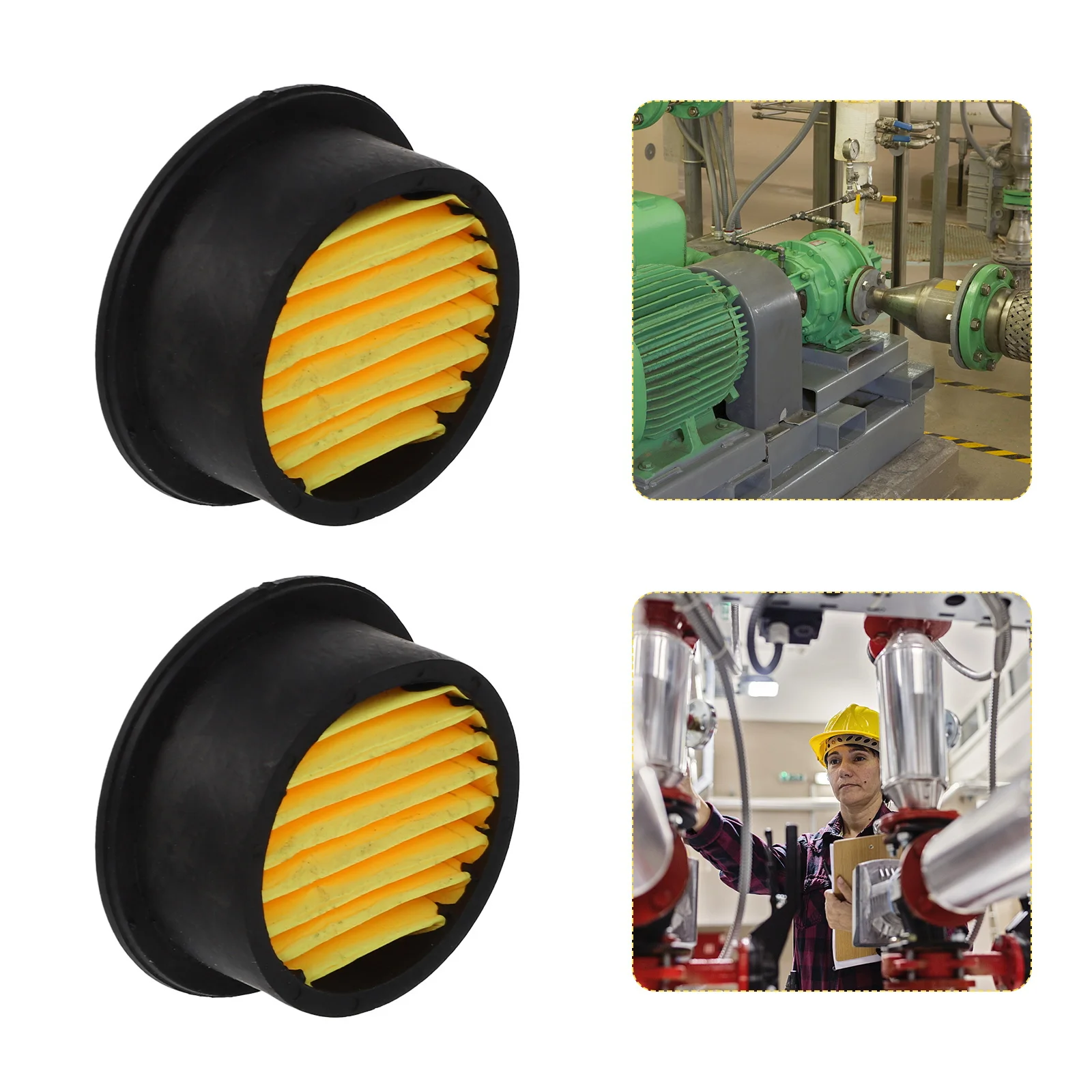 

10Pcs Air Intake Filter Elements Replacement Durable Rubber for Air Compressor Muffler Compressor Noise Reduction Filter