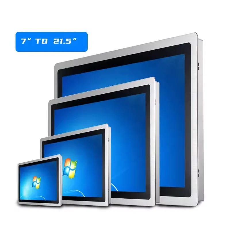 21.5 Inch Industrial LCD Monitor Open Frame Embedded Wall Mount Capacitive Touch Screen Monitors