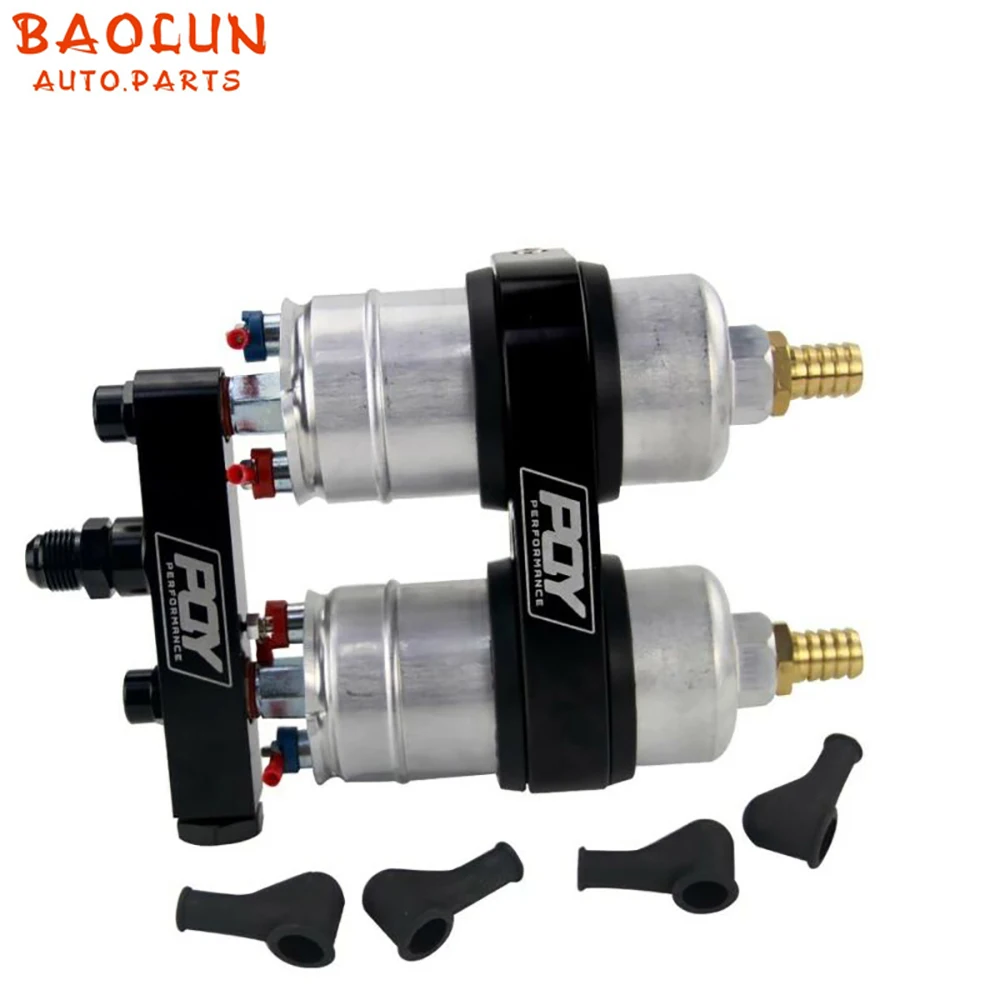 

BAOLUN 2PCS 300LPH External Fuel Pump 044 W/ Double Hole Fuel Pump Bracket 0580 254 044