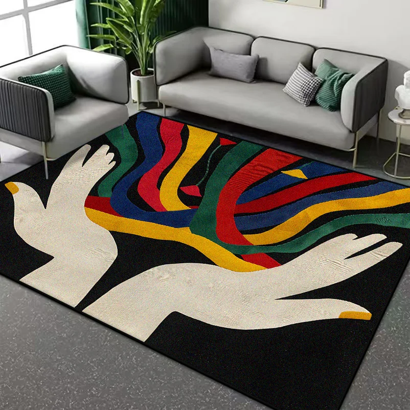 

European Style Rugs Abstract Living Room Home Decoration Luxury Bedroom Customizable Mat Washable Floor Lounge Rug Dining Room