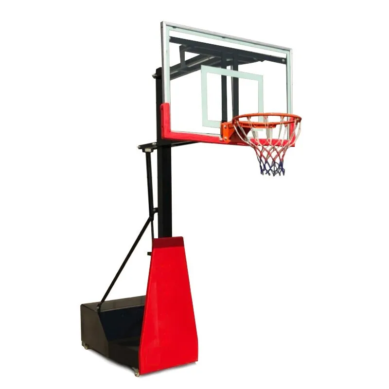 رف كرة سلة متنقل للرياضات الخارجية للبالغين، معدات محكمة أرضية ترفيهية للمنزل والمدرسة