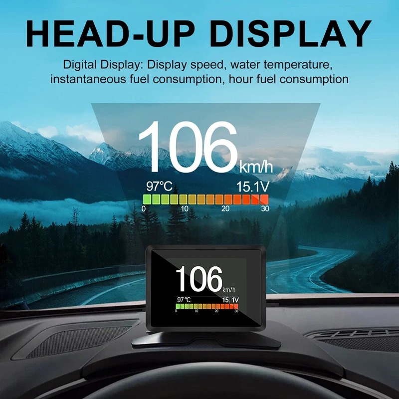 For Car A203 OBD2 On-Board Computer Car Digital Computer Trip Display Speed Fuel Consumption Gauge OBD2 Scanner