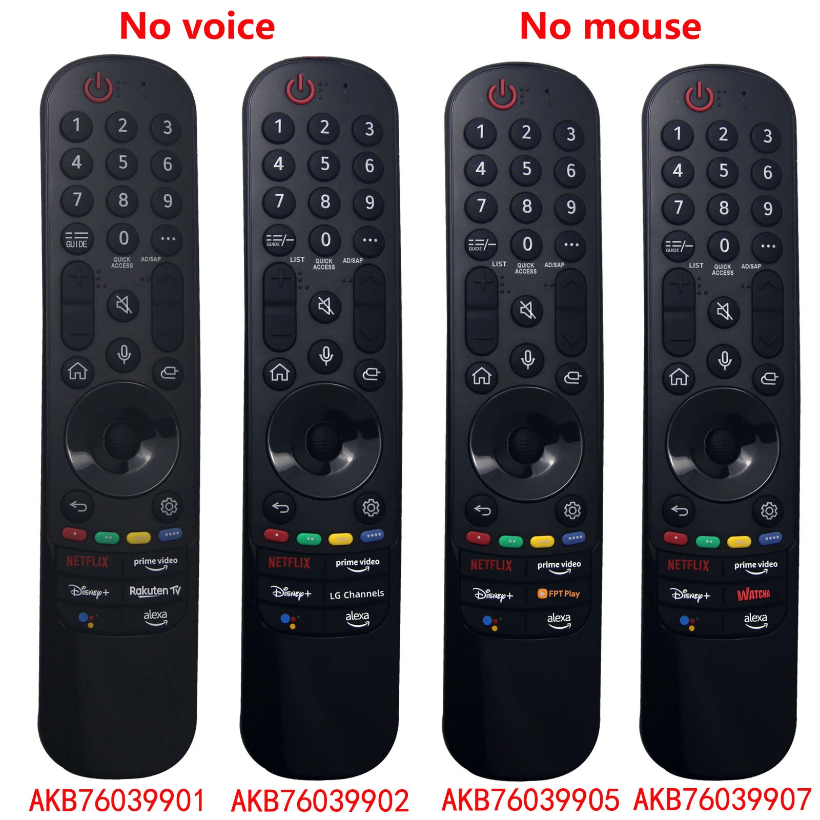 Universal Remote Control MR22GA AKB76039901 AKB76039902 AKB76039904 AKB76039905 AKB76039907 for MR22GA TV Without Voice Cursor