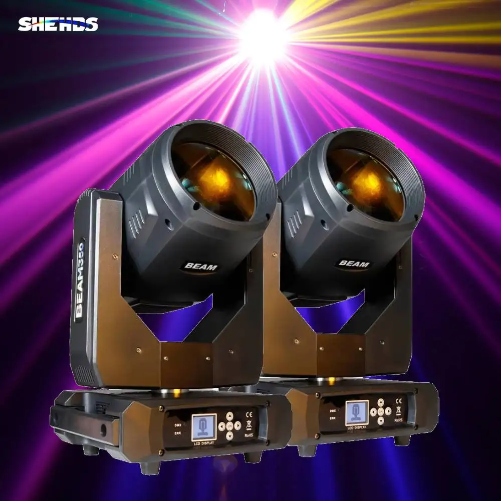 

SHEHDS 2pcs Bulb Beam 17R 350W Moving Head Lighting Rainbow Effect For DJ Party Dance Theater Wedding Concert Stage Lighting