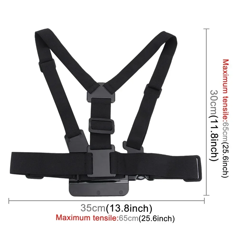 

Adjustable Body Mount Belt Chest Strap with J Hook Mount & Long Screw for GoPro DJI Osmo Action Xiaoyi Other Action Cameras